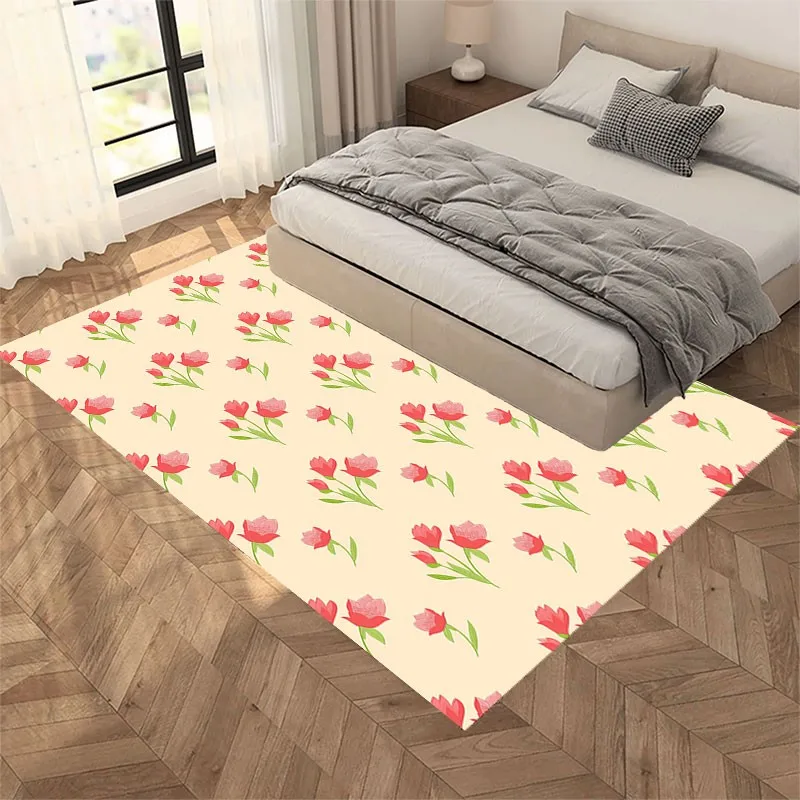 Бархатный короткий флисовый ковер Reese для гостиной прикроватный коврик в