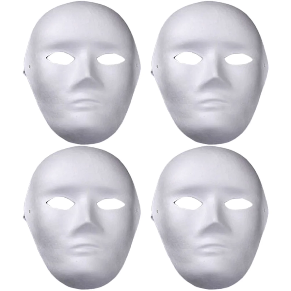 

Mask Stage Performance Blank Cosplay Party Handmade Pulp Masks Masquerade Prop Halloween Accessories Supplies DIY Kids