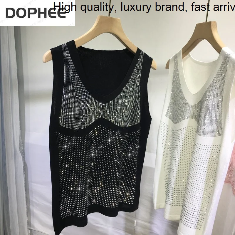 

Лидер продаж, блестящая женская кофта из холодного шелка, Хлопковый вязаный Топ с V-образным вырезом, универсальная Всесезонная одежда, майки без рукавов, футболка