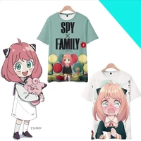 original anime spy family t shirt anya twilight short sleeved yor forger two dimensional clothes anime peripheral couple outfit