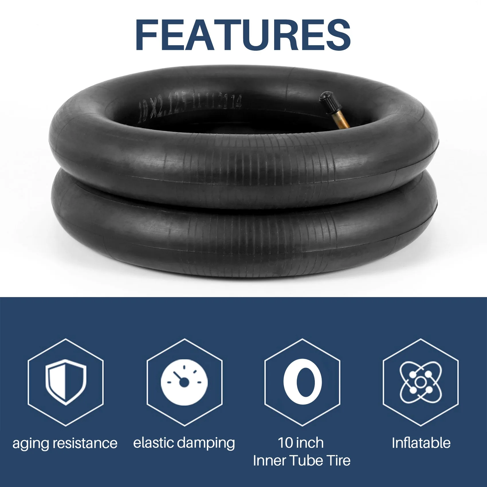 2 шт. 10X2 125 внутренняя трубка шина для скутера 10-дюймового Hover Board F1 A8 умный