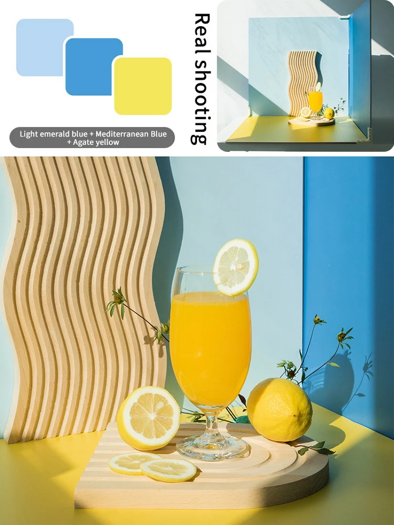 40X40cm Double Sided Background Board Morandi Solid Color Backdrop Photography Props for Food Jewelry Cosmetics Makeup Product - купить по