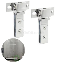 2pcs stainless steel glass door shaft 360 degree rotation hinge bathroom shower room up down glass clip hardware fg965
