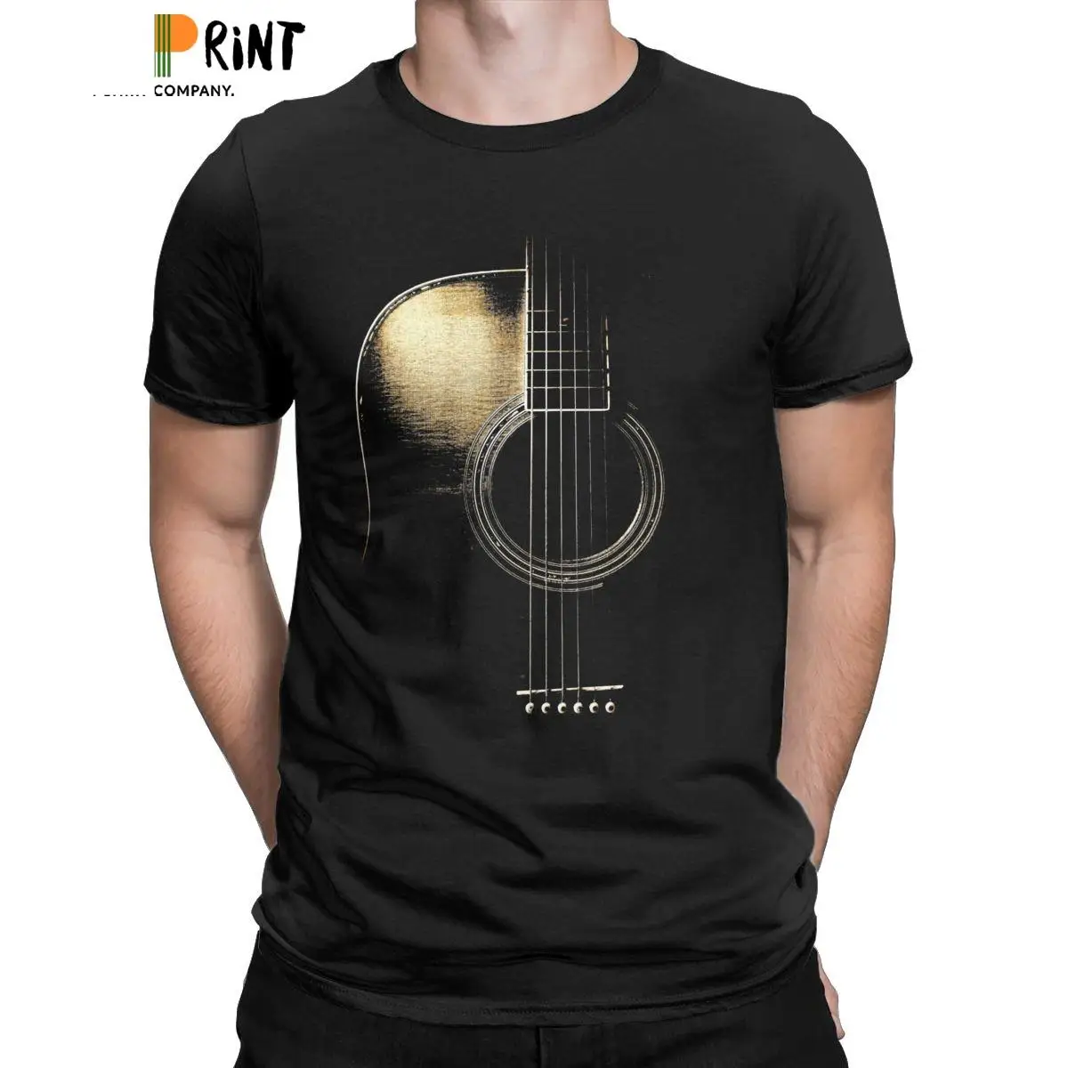 

Kaus Lite Gitar Akustik Pria Atasan Katun Bluetooth Kaus Leher O Lengan Pendek Humor Kaus Ukuran Plus