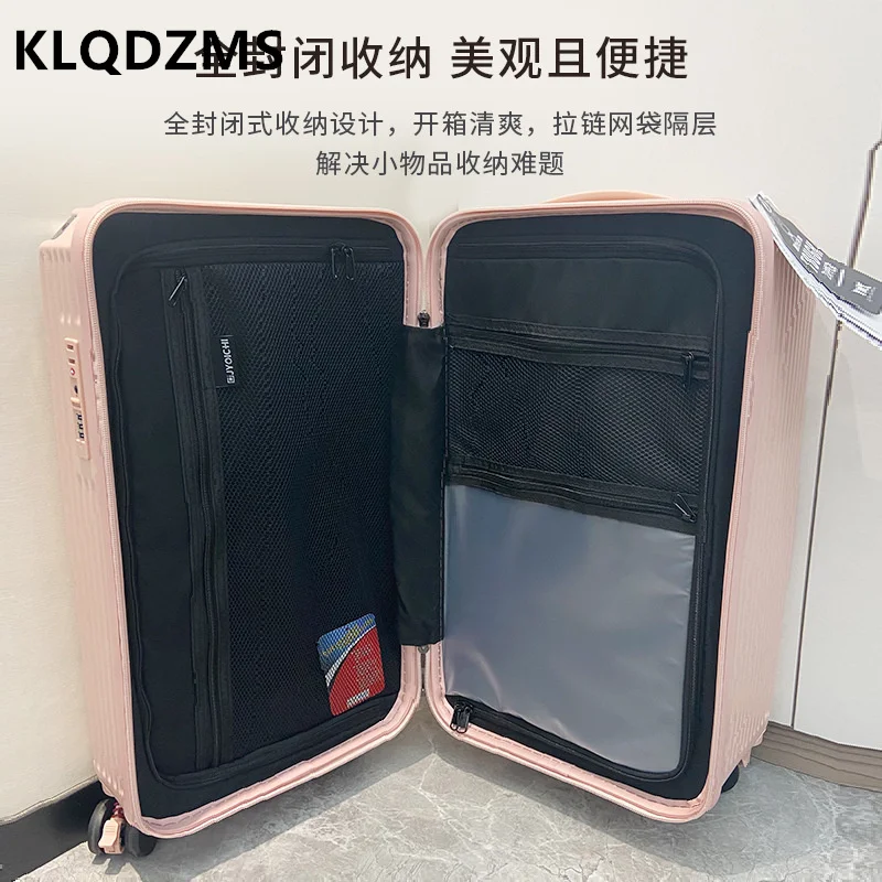 KLQDZMS New Luggage Personality Trolley Case High Value Large Capacity Portable Waterproof Suitcase Ultra-light Check-in Box