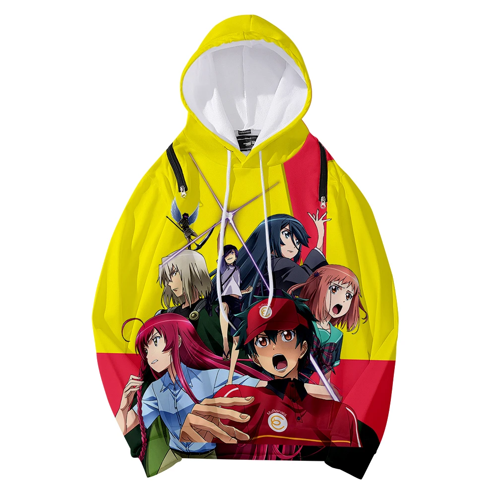 

Толстовка с капюшоном The Devil is a Part-Timer 3D для женщин и мужчин, толстовка с капюшоном и открытой спиной в стиле аниме, лидер продаж, Повседневная ...