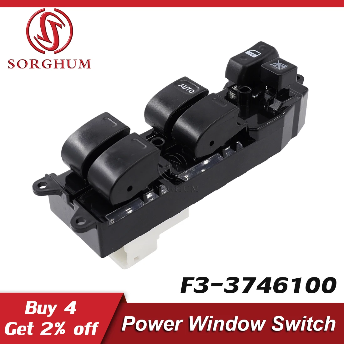 

Sorghum F3-3746100 F33746100 Front Left Car Driver Electric Power Window Main Switch Button For BYD F3 G3 F3R L3 Car Accessories