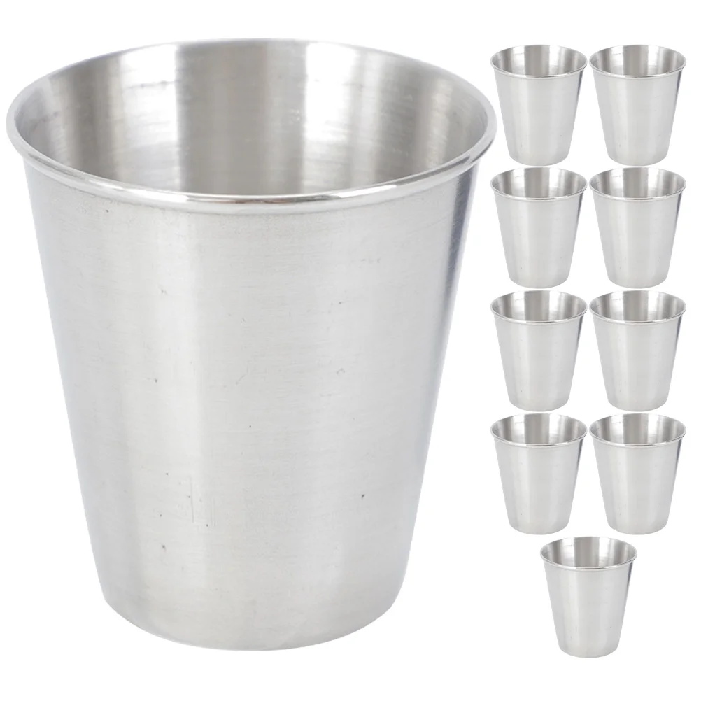 

Metal Cup Cups Shot Stainless Steel Glasses Drinking Camping Beer Pint Whiskey Tumbler Drink Winetumblersshooters Vessel Water