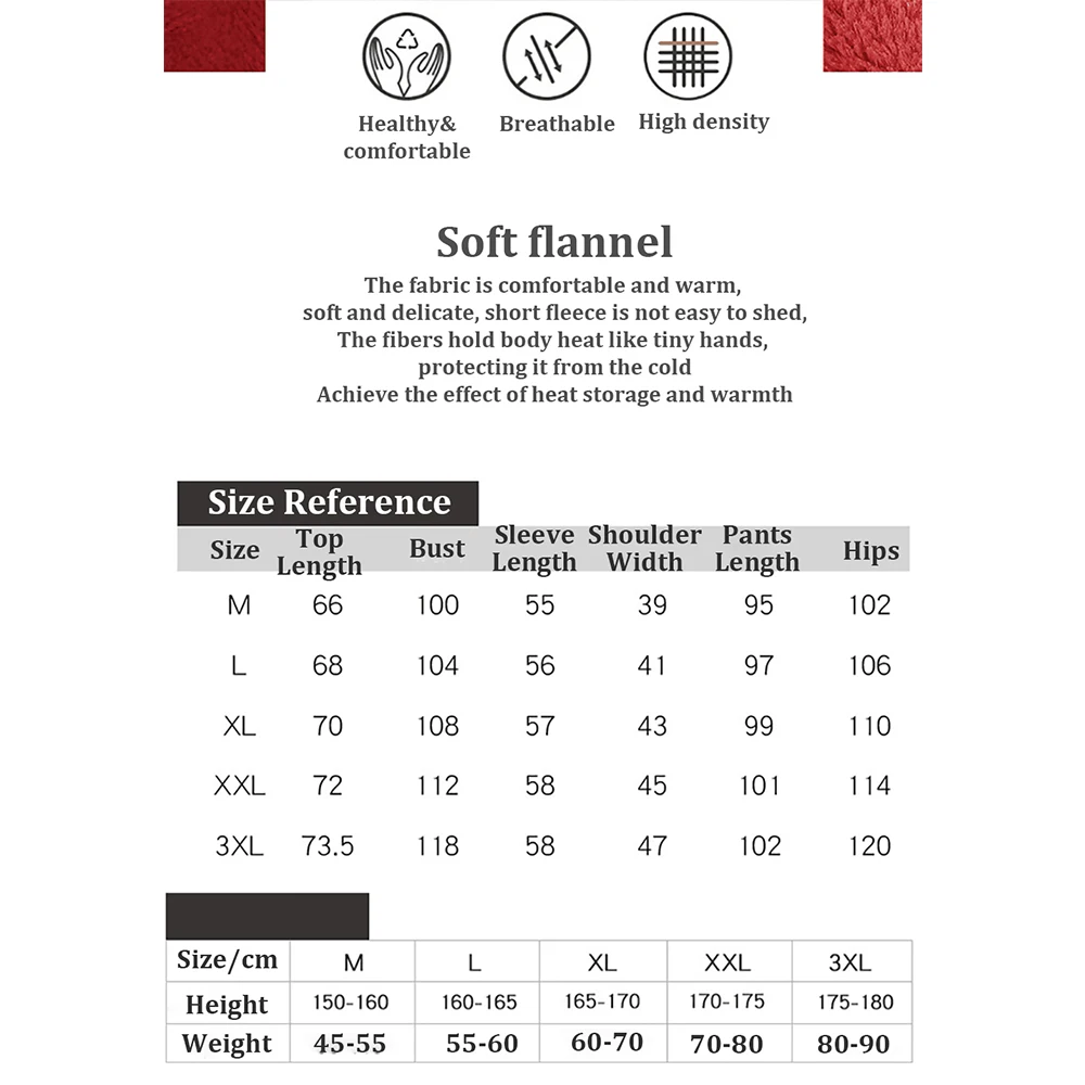 Women's Winter Flannel Night Wears Thick Warm Christmas Pajamas for Women Cozy Soft Pyjamas Sets Fashion Embroidery Plaid Pijama