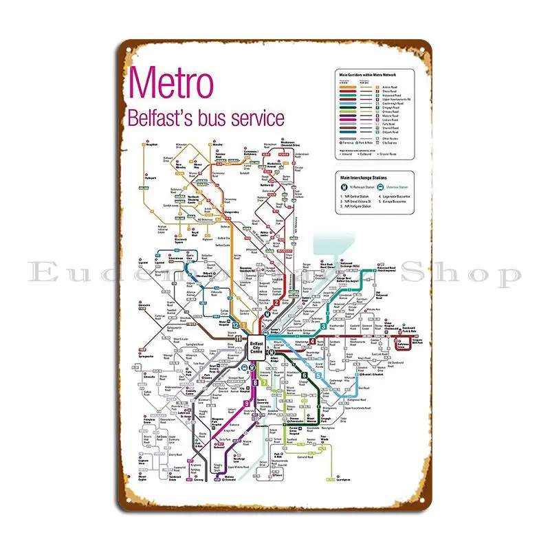 Металлическая вывеска &quotBelfast City&quot