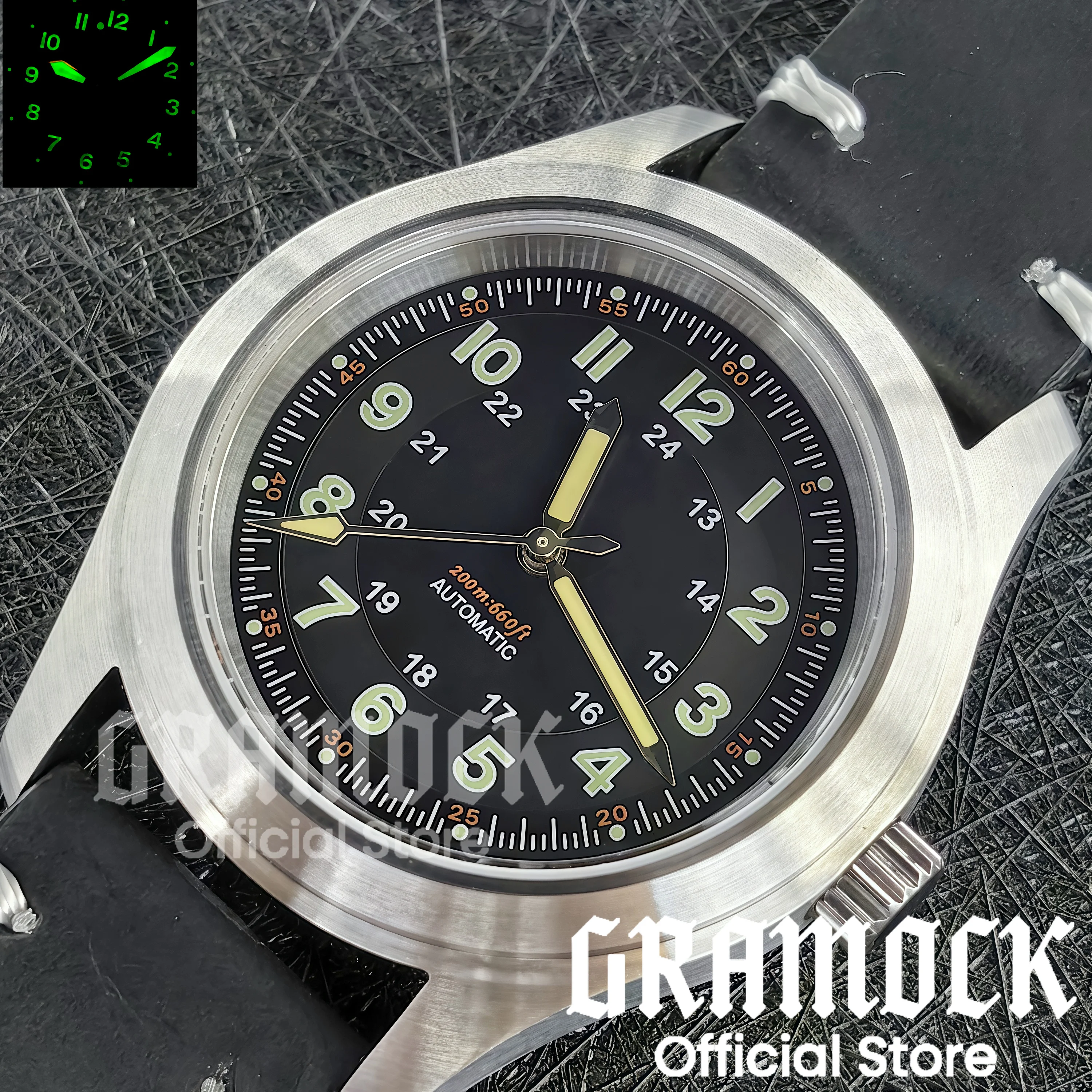 Классика Gramock, стерильная 29 мм пилотная черная часть циферблата для часов NH3536 ETA PT5000 Miyota Mingzhu DG ST2130, набор механизмов, ручной набор (art.: 3920cc44bcbe7) - 3920cc44bcbe7