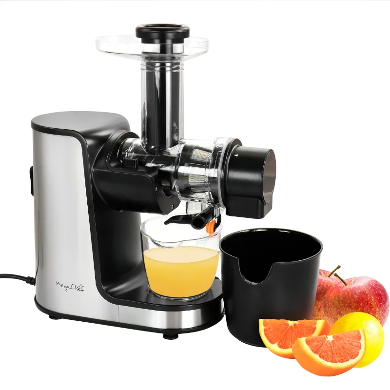 Masticating Slow Juicer Extractor with Reverse Function, Cold Press Juicer Machine with Quiet Motor