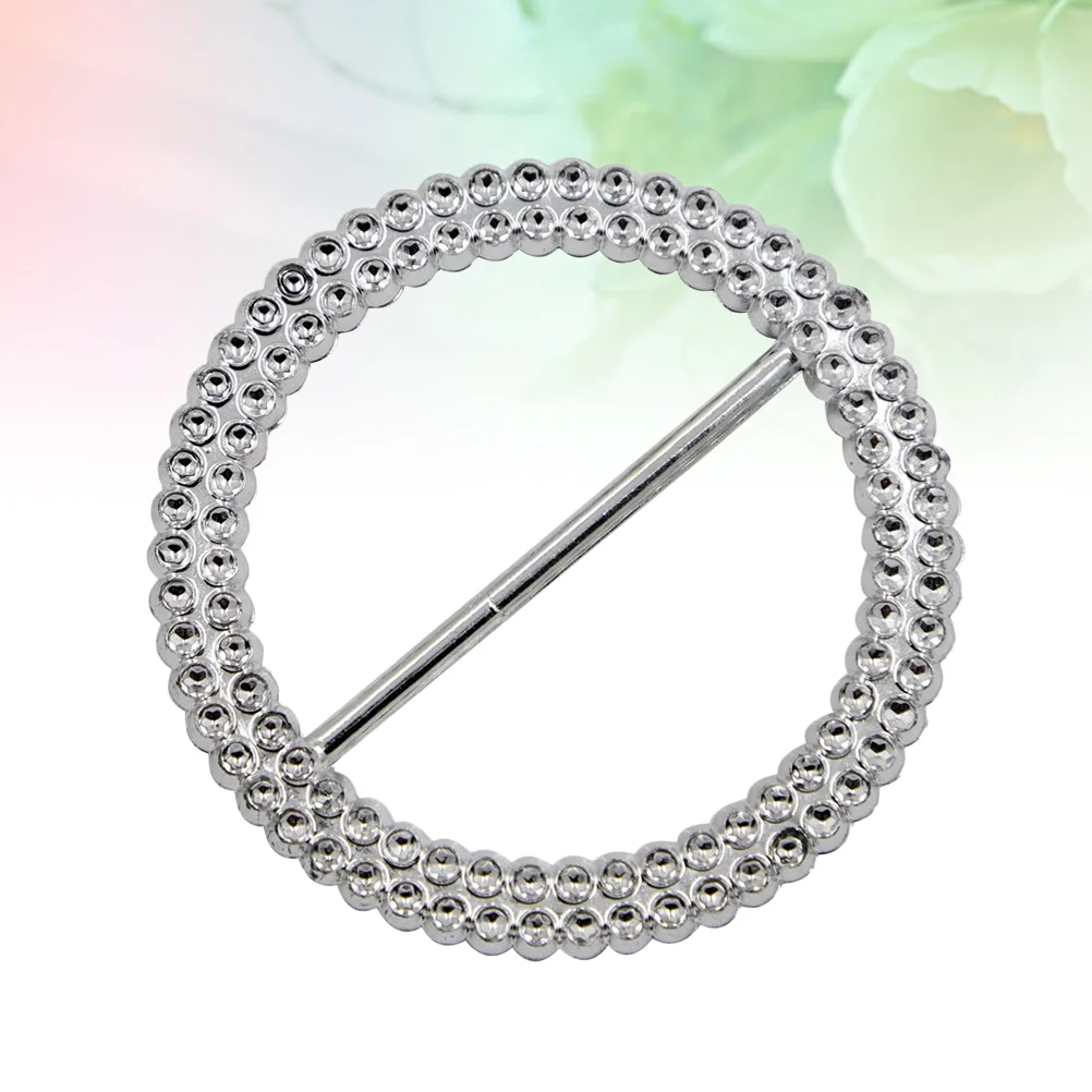 

Chair Buckle Sash Slider Buckles Ribbon Round Diamante Scarf Wedding Clips Decorative Circle Band Electroplate Rhinestone Party