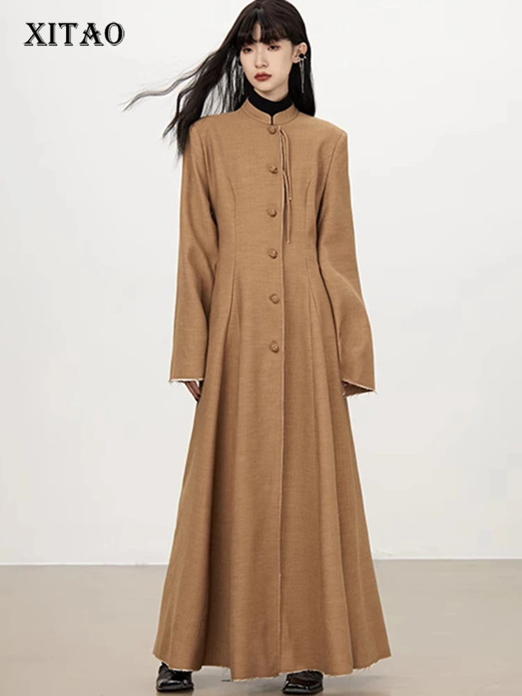 XITAO, повседневный Тренч с длинным рукавом