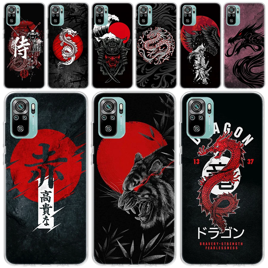 

Japanese Dark Dragon Tattoo Transparent Soft Phone Case for Xiaomi Redmi 9 9A 9C 9T 10 10A 10C 10X 8 8A 7 7A 6 6A K20 Pro K30 K4