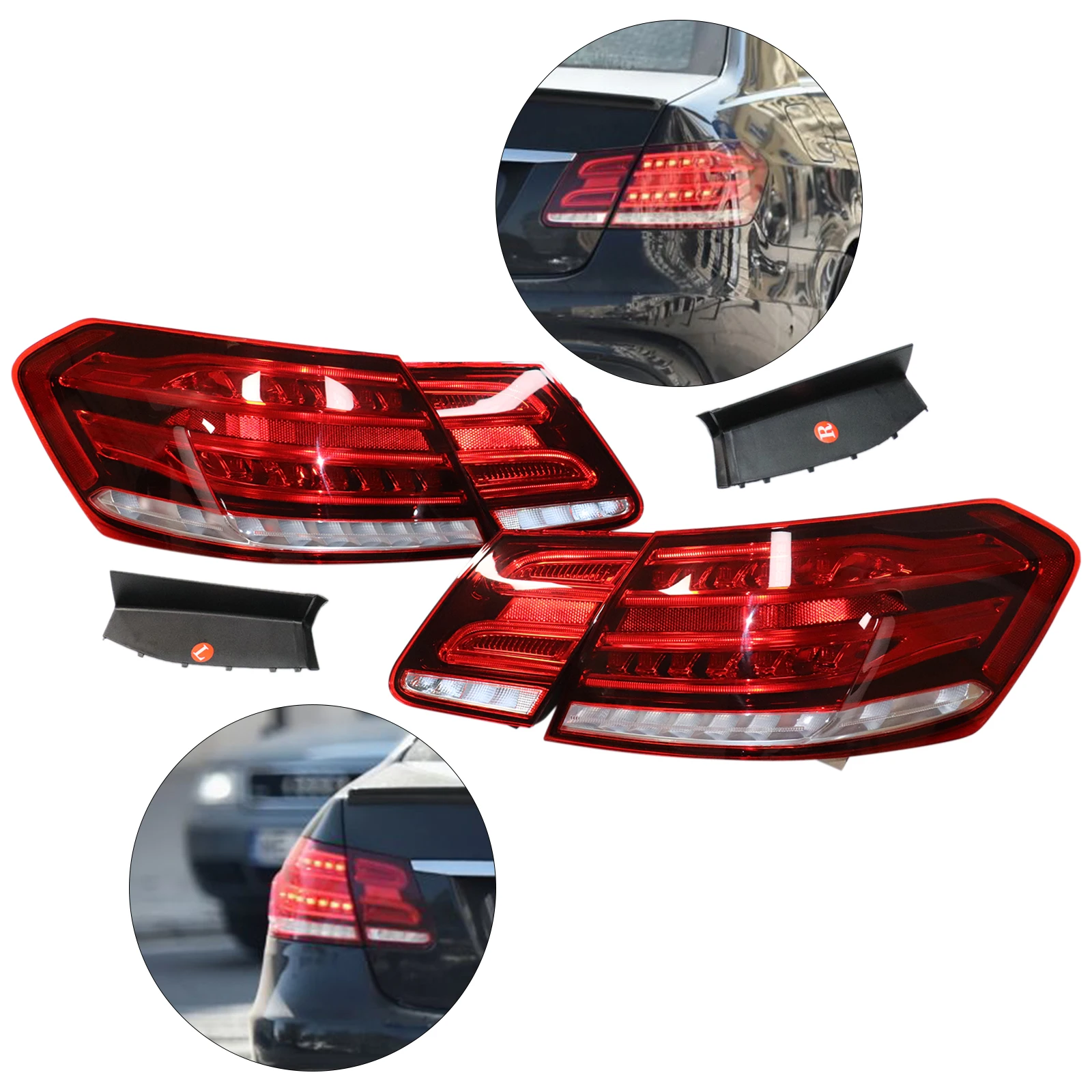 

Для Mercedes Benz 2010-2013 W212 E Class E350 E300 E250 E63 седан СВЕТОДИОДНЫЙ красный прозрачный светильник