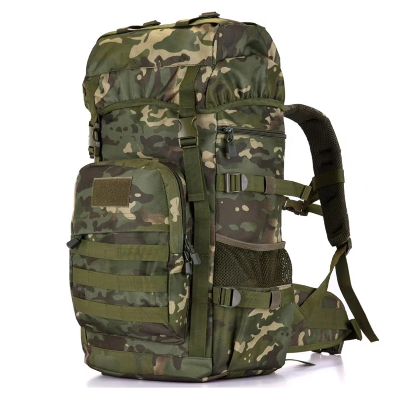 Mochila táctica Militar de gran capacidad, bolsa del ejército Molle de nailon, impermeable, para escalada, senderismo, viaje, 50L