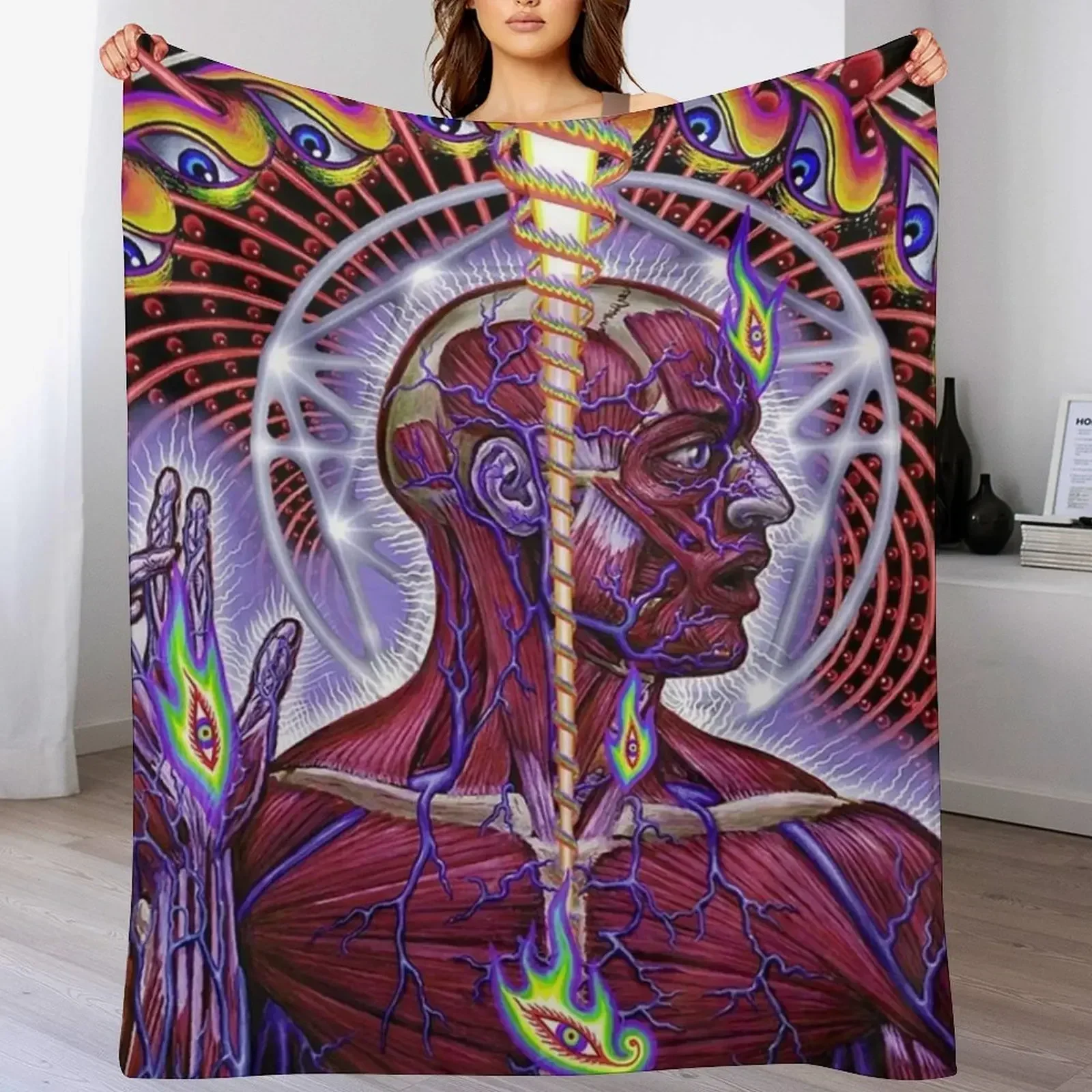 Одеяло Lateralus ?nima Fear Inoculum 10 000 дней Undertow Retros Thermals для путешествий Фланелевые одеяла