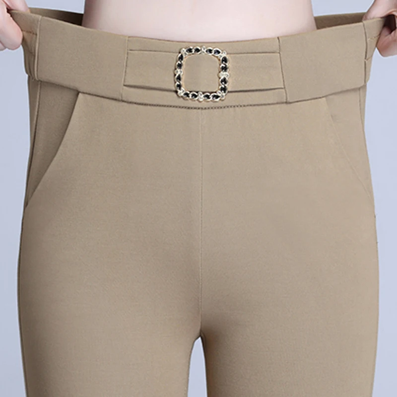 Элегантные брюки-клеш с высокой талией женские офисные повседневные однотонные