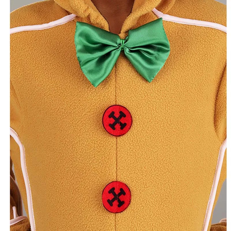 Взрослый Chtismtas Xmas Party Косплей Комбинезон с капюшоном Колобок Костюм