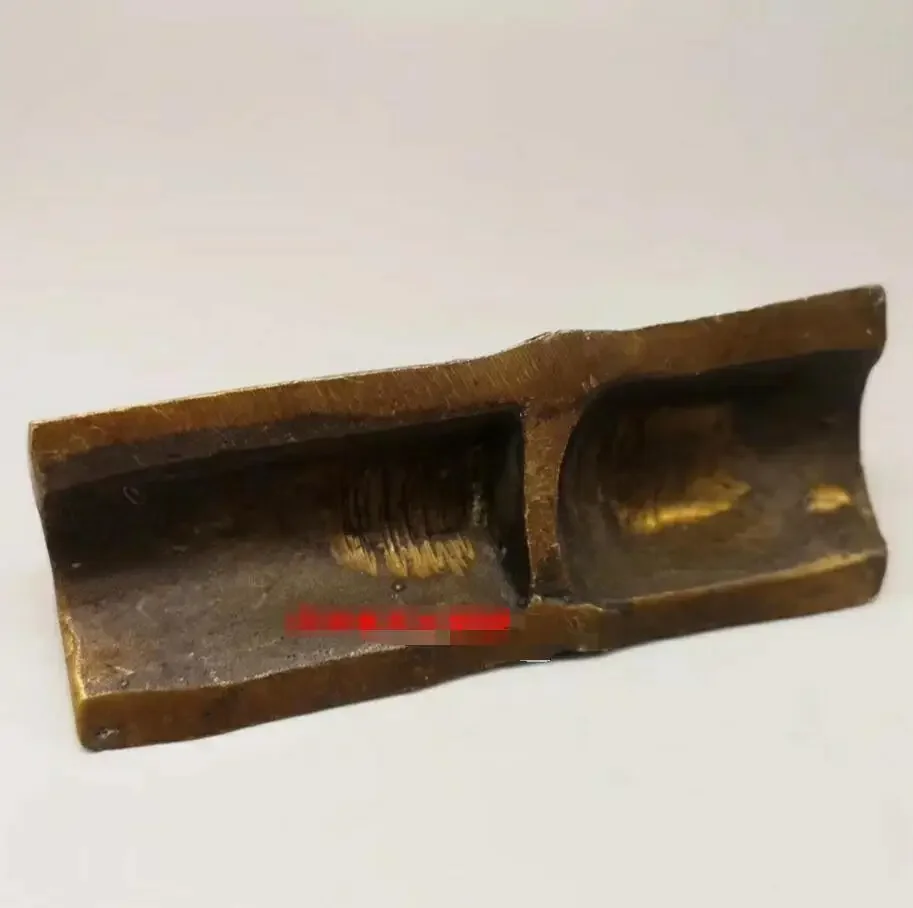 Медь Satue Чистый желтый Kaiguang Fengshui антикварное украшение античная всячина цикада