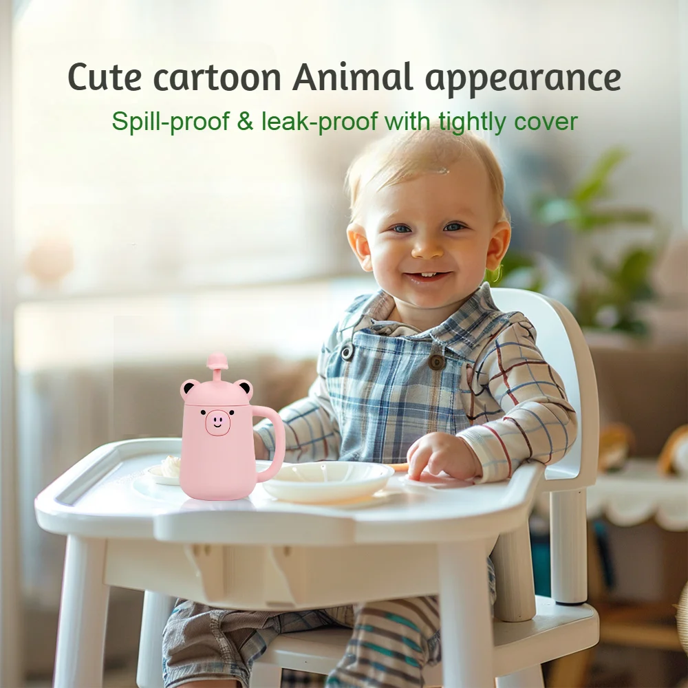 чашка Бутылка для воды детская силиконовая мультяшная портативная малышей