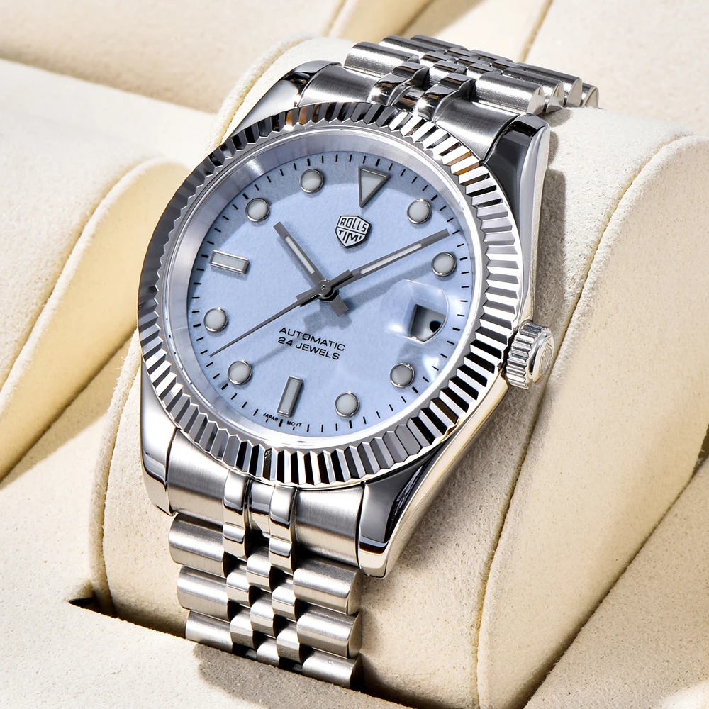 RollsTimi новые мужские автоматические часы 40 мм из нержавеющей стали