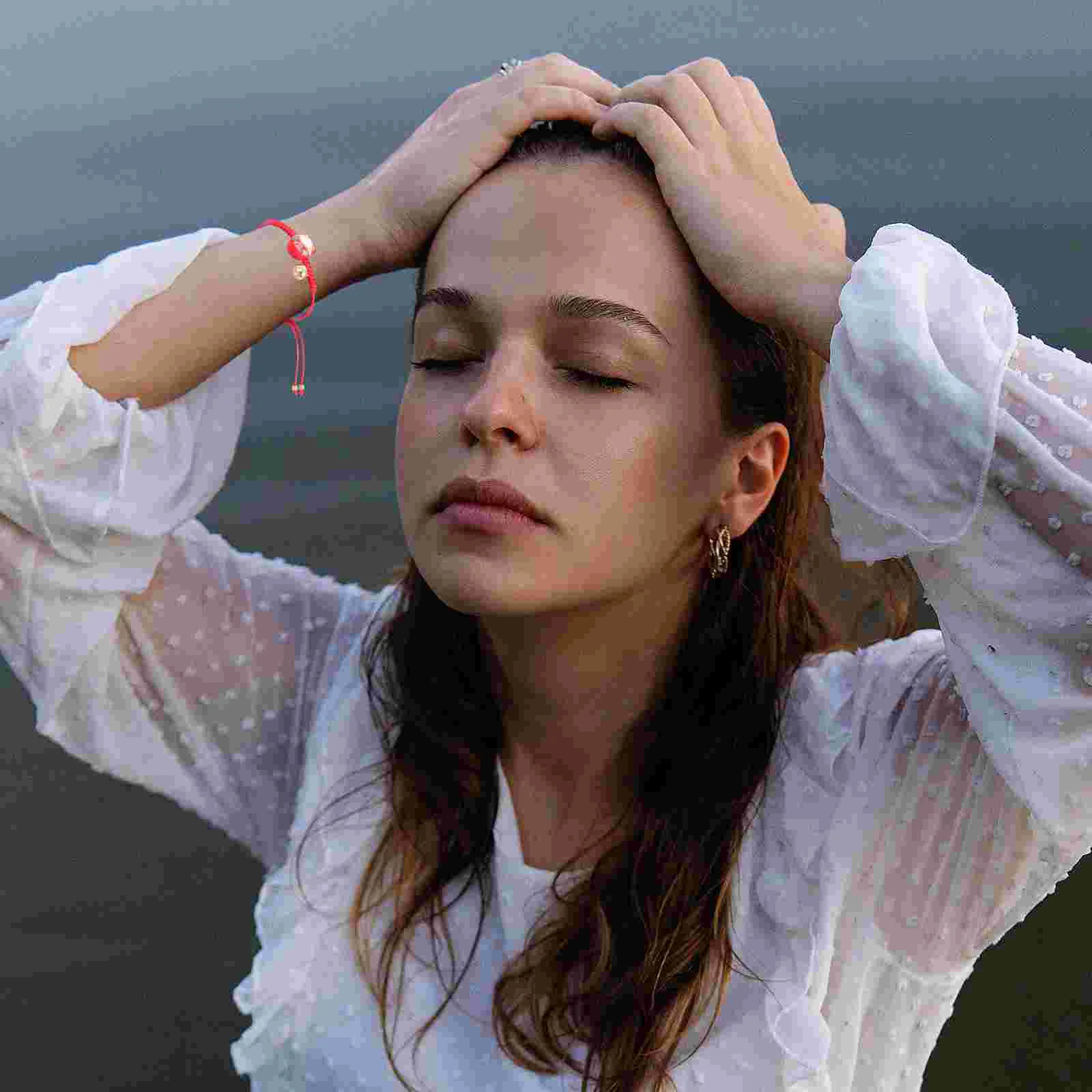 

Bracelet Braided String Cat Woven Bracelets Friendship Fortune Rope Charm Kitten Ceramic Gift Japanese Braid Chinese Wristband