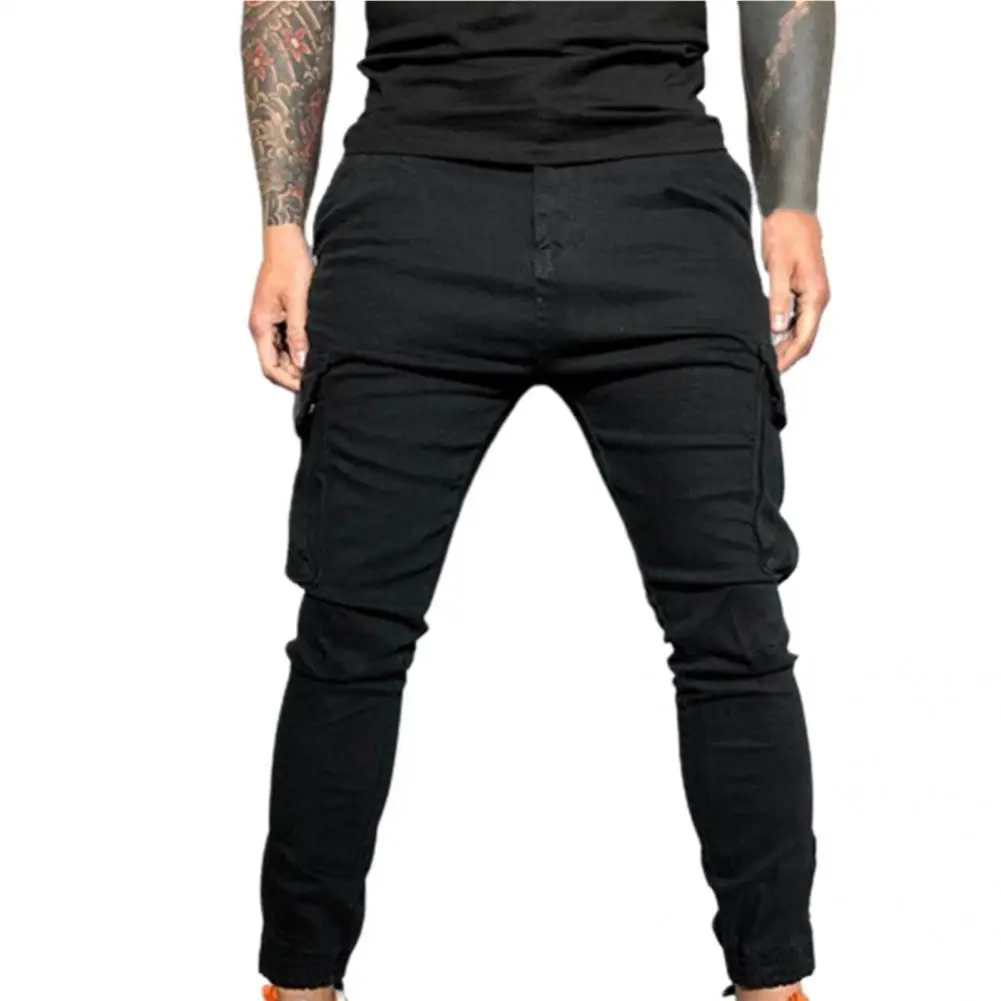 

Stylish Men Pants Pockets Lightweight Streetwear Breathable Men Trousers