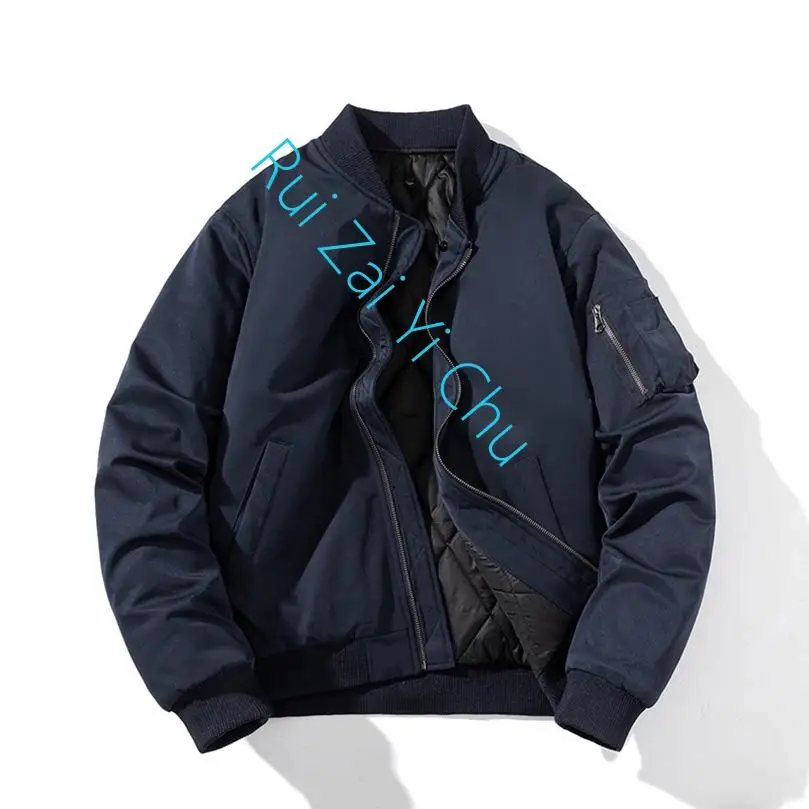 2023 New Brand Baseball Jacket Clothing Padded Bomber Jacket Men Autumn Winter Knit Hat Casual Coat Vintage Army Windrunner