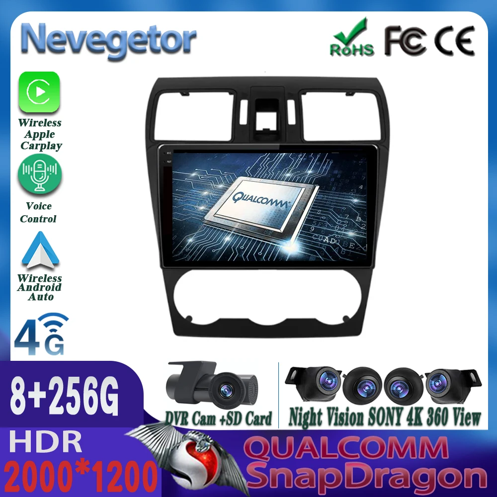

Автомобильный dvd-плеер Qualcomm snapdragon для Subaru WRX, Android, автомагнитола, стерео, головное устройство, мультимедийный плеер, GPS-навигация, 2din DVD