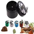 Ручная мельница для трав, измельчитель для трав из алюминия, ручная дробилка для специй, курительная дробилка для кальяна