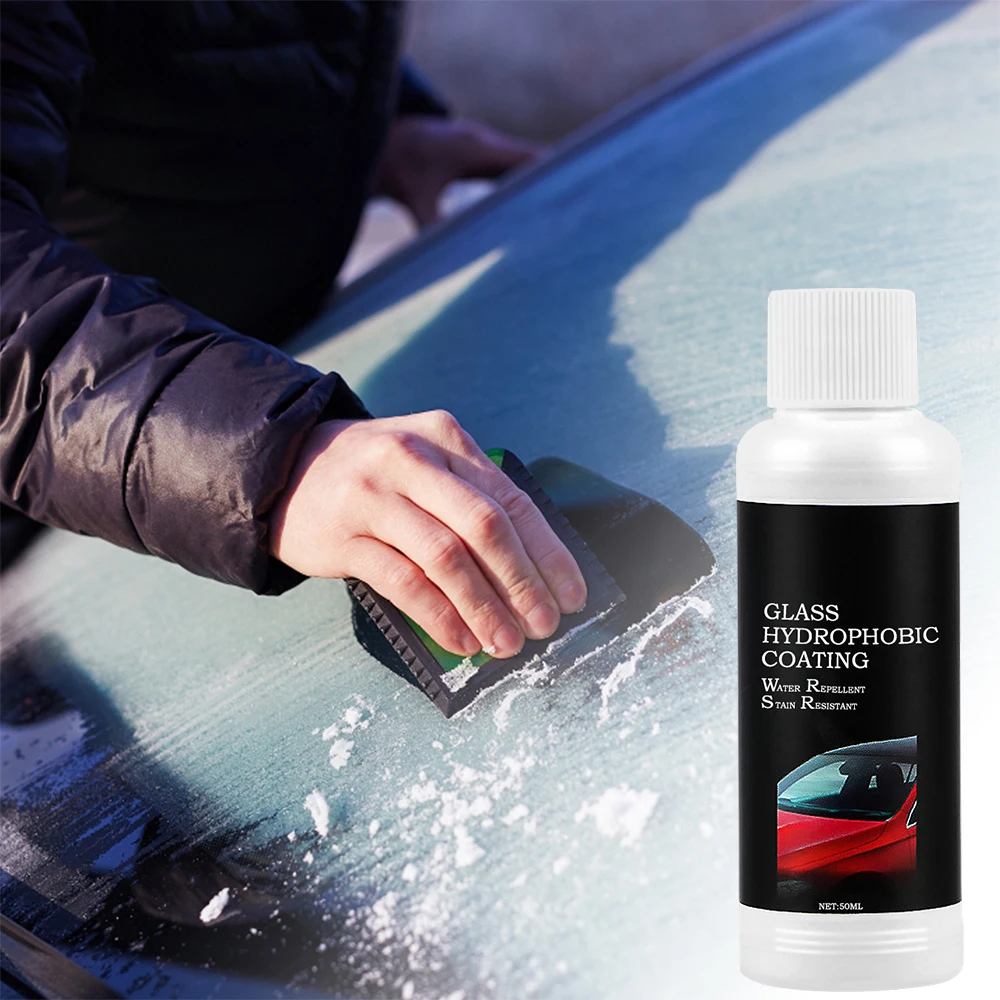 

Glass Oil Film Remover 50ML Car Windshield Cleaner Agent Glass Stripper Water Spot Remover for Cars Remove Stains Transparency