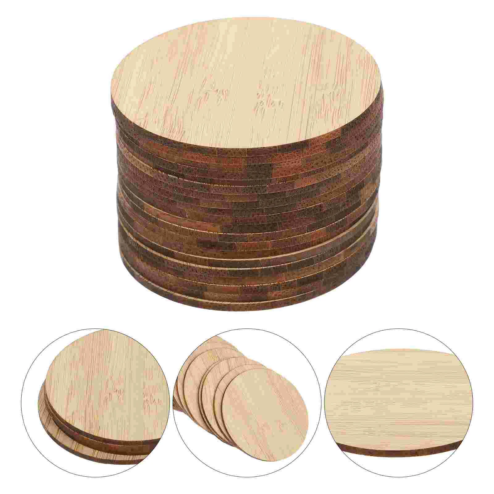 

20pcs Wood Circles for Crafts Unfinished Wooden Blank Round Wooden Slices for Painting DIY Door Hanger Home Party Christmas