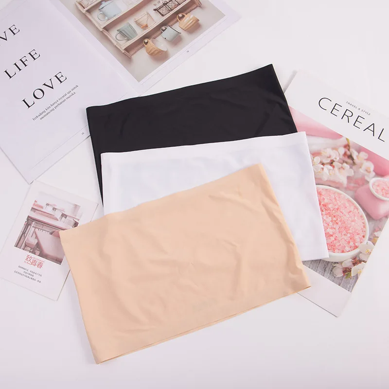 

Топ-бандо женский из модала, однотонный Шелковый дышащий бюстгальтер без бретелек, Мягкий Бесшовный Повседневный укороченный топ-бандо, на ...