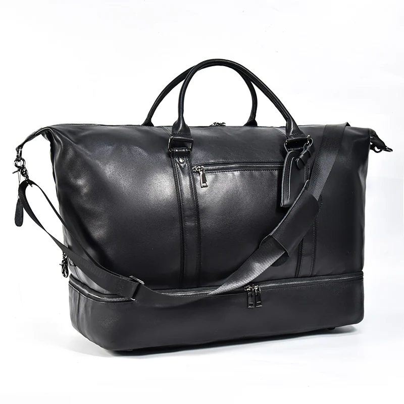 Travel Bag Men Women Shoulder Bag Casual Handbag Expansion Bag Large Female Male Duffle Bag Fashion Luggage Bag Waterproof Black