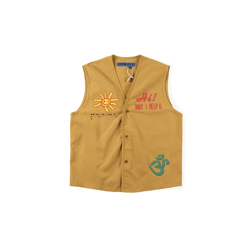

21SS 3D foam CPFM.XYZ t shirts sleeveless summer clothes CPFM vest kanye west hip hop CPFM.XYZ streetwear clothes men women