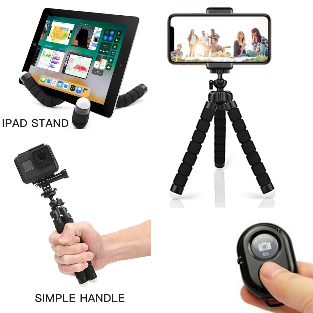

Гибкий мини-штатив-Осьминог для iPhone 13 Pro Max Xiaomi, штатив для телефона для Gopro 10 Insta360 One RS X DJI Action 2, камера