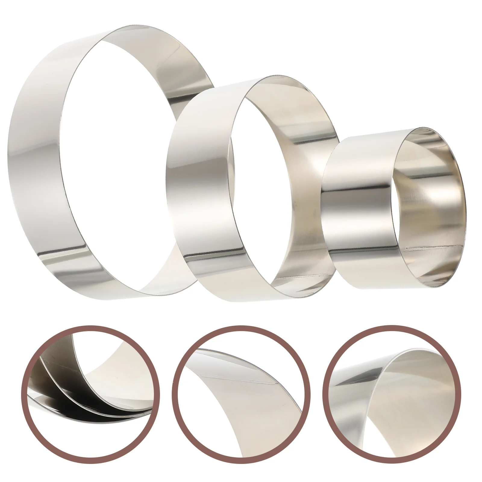 

Cake Baking Round Molds Pans Ring Mousse Circle Steel Stainlesspan Tray Muffin Non Stick Cookie Pastry Rings Collars Rolls Tins