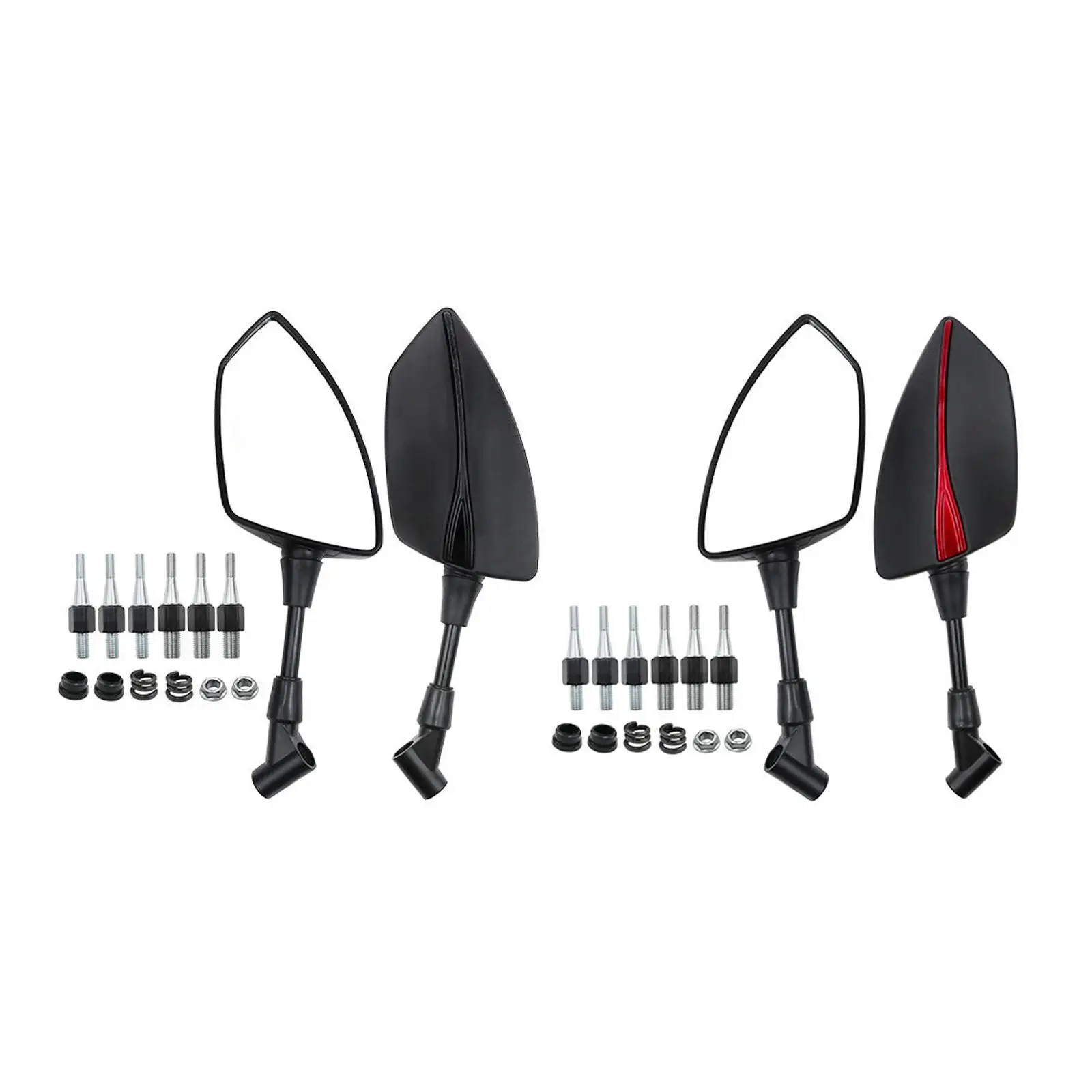 

1 Set Motorcycle Side Rearview Mirror Replaces Spare Parts Fittings Durable