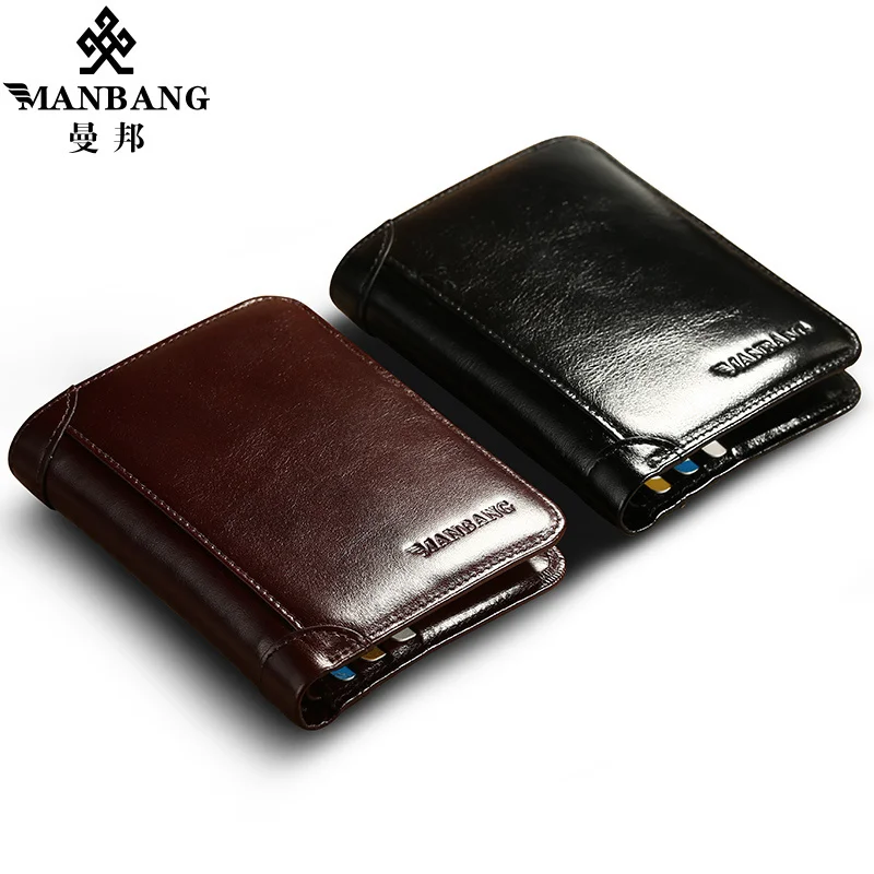 

ManBang Classic Style Wallet Men Wallets Short Male Purse Card Holder Wallet Men Fashion High Quality