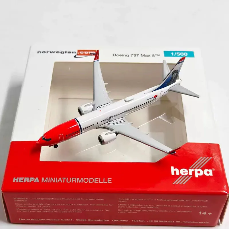 Фото Модель самолета Herpa Diecast Alloy 1:500, масштаб 737 Max, 8 пассажиров, для коллекций и демонстрации №5