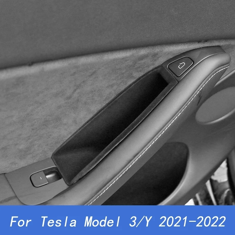 

For Tesla Model Y 3 2021 2022 Door Handle Storage Box Modification Object Decoration Car Door Storage Accessories Car Supplies