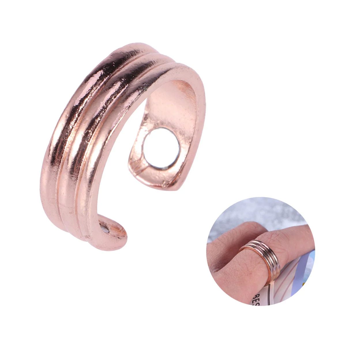 

Ring Rings Anti Adjustable Copper Arthritis Snore Snoring Acupressure Treatment