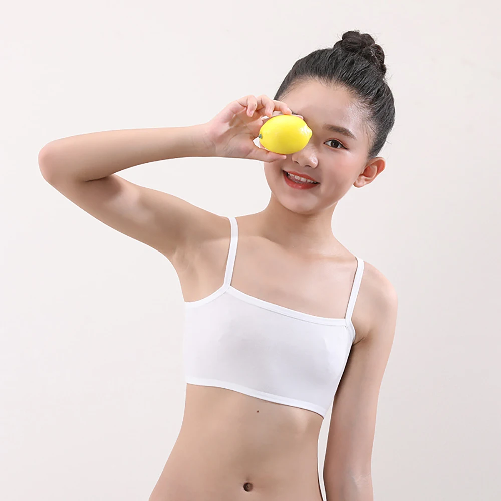 Хлопковый тренировочный бюстгальтер для девочек спортивные бюстгальтеры