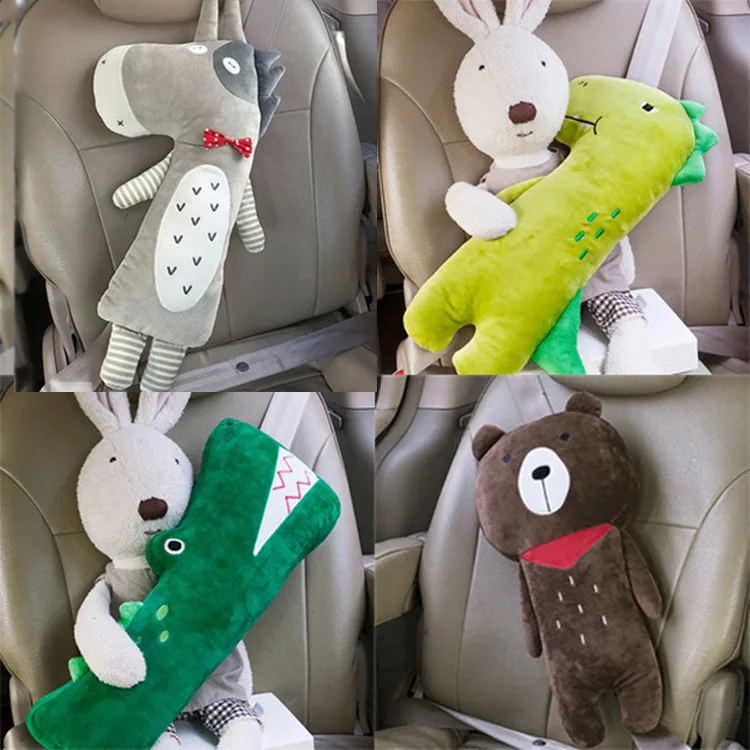 Cute Children Cartoon Korean Version Car Seat Belt Pillow Shoulder Pads Neck Pillow Car Seat Belt Shoulder Pads Seatbelt Cover