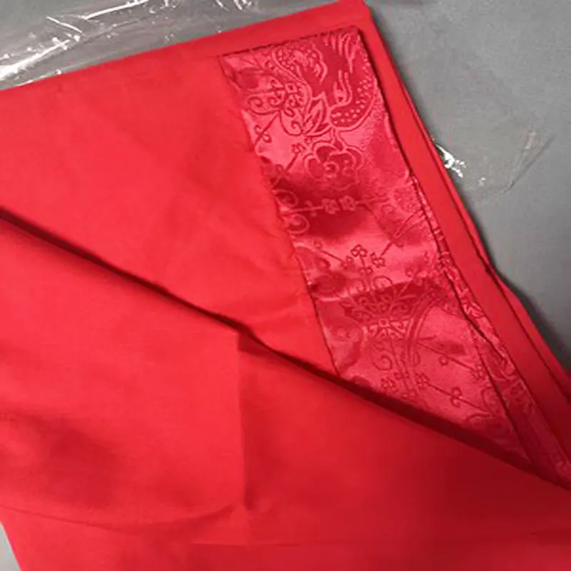 Wedding Double Bed Sheet Extra Large 290*290 Hotel Three-Piece Set Solid Pillow Case Red New House Bedding