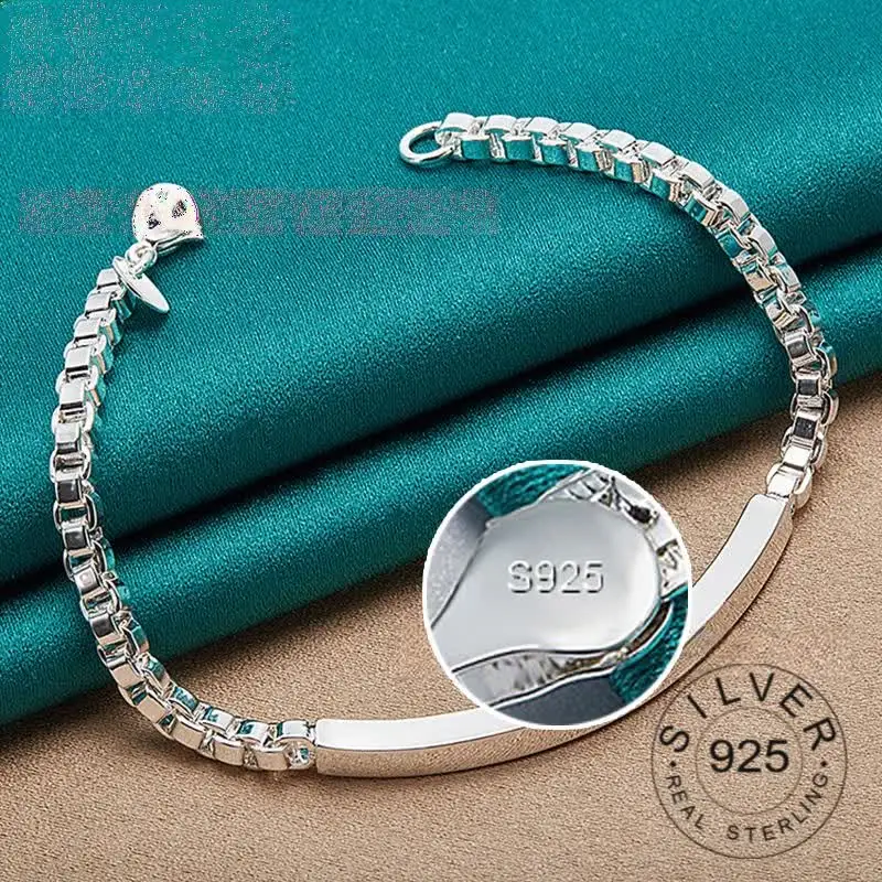 Браслеты из стерлингового серебра 925 пробы для женщин и мужчин ручная работа в