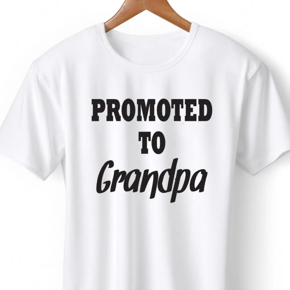 

Promoted To Grandpa and Grandma Family Matching T-shirts Gifts Premium Cotton Comfy Loose Casual Tops Tee