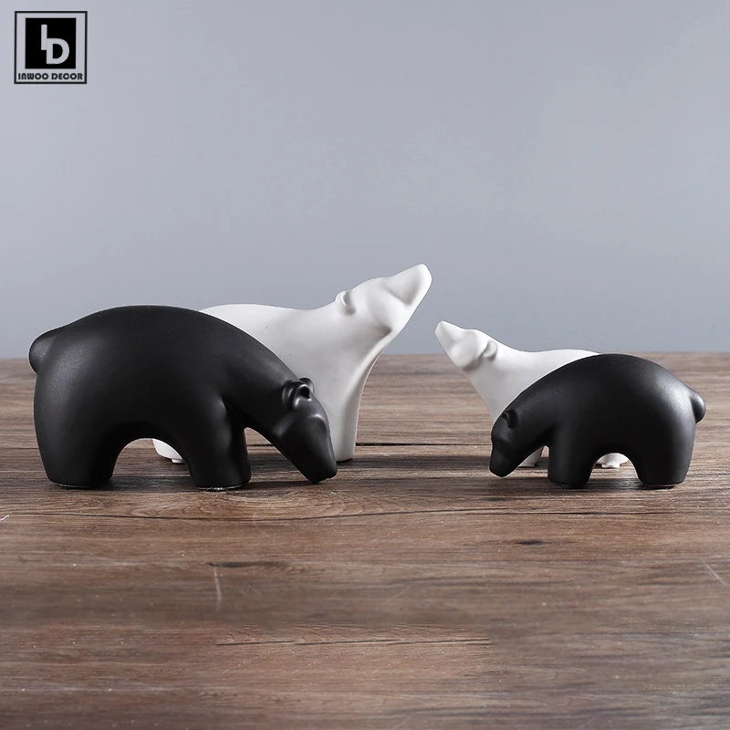 

Керамическая статуэтка медведь Коза Золотая Обезьяна Кролик Скульптура с животными настольные украшения скандинавский Декор для дома ком...